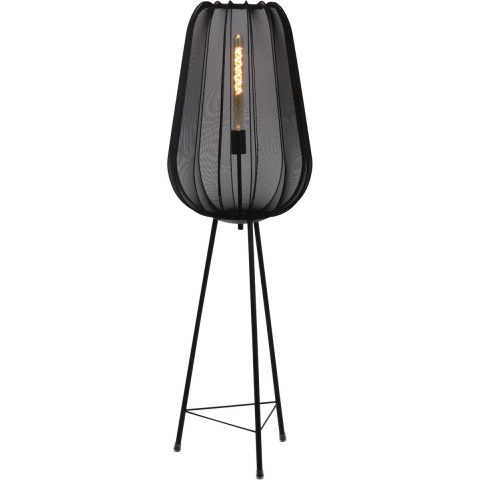Light & Living Plumeria Vloerlamp - H 132 x Ø 42 cm - Zwart