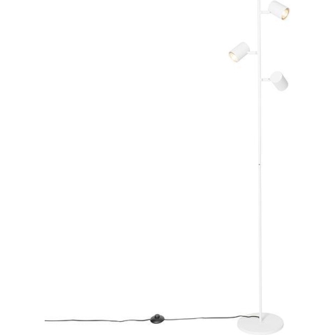 QAZQA Moderne vloerlamp wit 3-lichts - Jeana