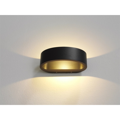 Artdelight Wandlamp Sharp zwart-goud