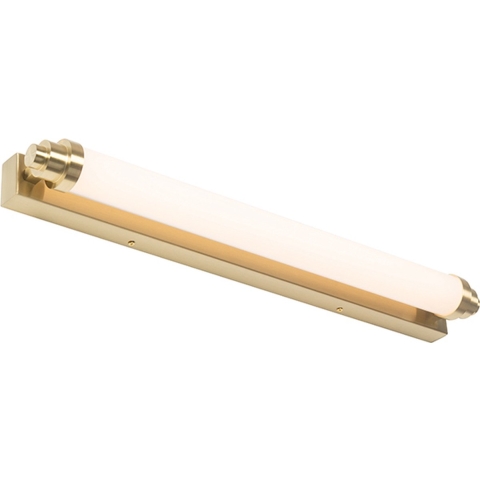 QAZQA Wandlamp wit met goud incl. LED 3-staps dimbaar IP44 - Yordi