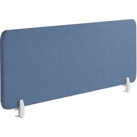 Beliani - WALLY - Bureauscherm - Blauw - 130 cm - Polyester