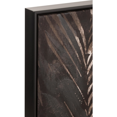 J-Line wanddecoratie Gorilla - canvas|hout - donkerbruin