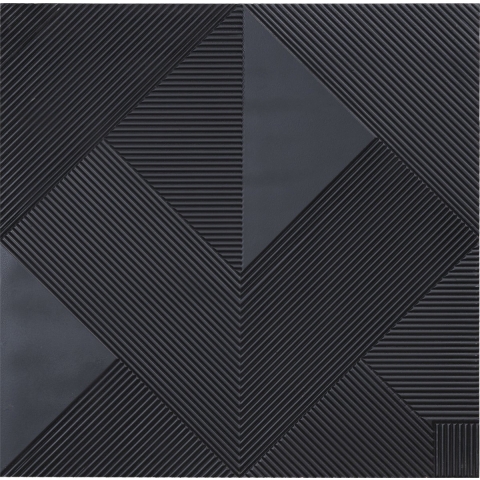 PTMD Belinda Black MDF angular carved wallpanel matt S