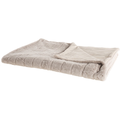 Beliani - LABYAR - Plaid - Beige - 150 x 200 cm - Polyester