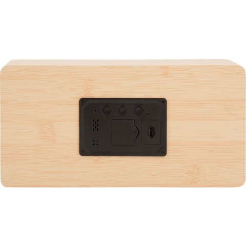Karlsson - Table clock Boxed LED light wood veneer