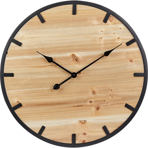 Beliani - CABORCA - Wandklok - Lichte houtkleur - Dennenhout