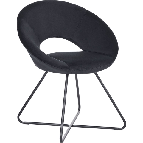 Beliani - RACHEL - Fauteuil - Zwart - Fluweel