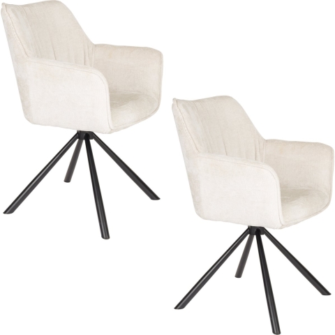 Housecraft Kodak Eetkamerstoelen - Set van 2 - Beige