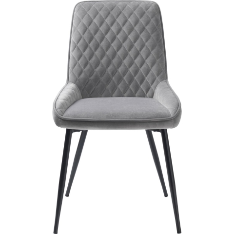Hygge Interiors Miltona Eetkamerstoel Velvet Grijs set van 2