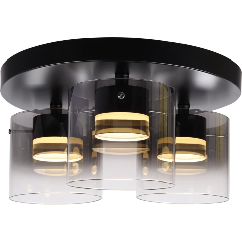 Highlight Plafondlamp Salerno 3 lichts Ø 40 cm zwart