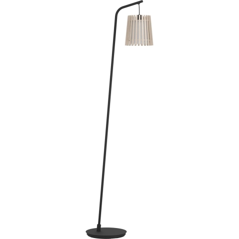 EGLO Fattoria Vloerlamp - E27 - 170 cm - Zwart|Bruin|Wit