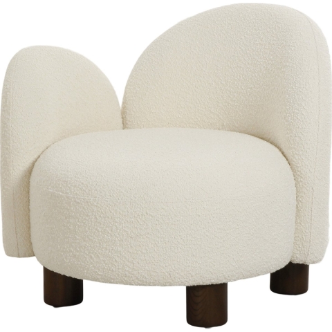 House Nordic Honolulu Wit Bouclé Loungestoel Rechts