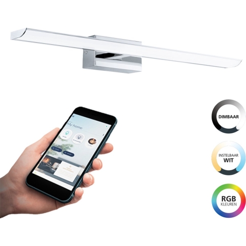 EGLO connect.z Tabiano-Z Smart Spiegellamp - 60,5 cm - Grijs|Wit