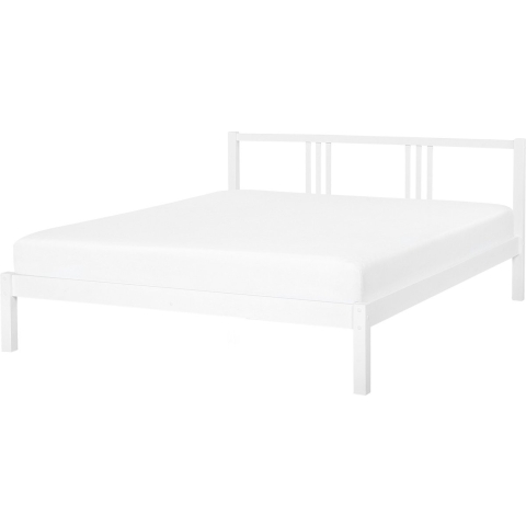 Beliani - VANNES - Tweepersoonsbed - Wit - 140 x 200 cm - Dennenhout