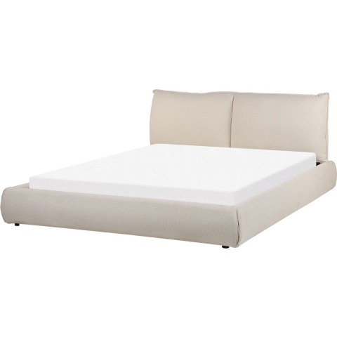 Beliani - VINAY - Tweepersoonsbed - Beige - 160 x 200 cm - Polyester