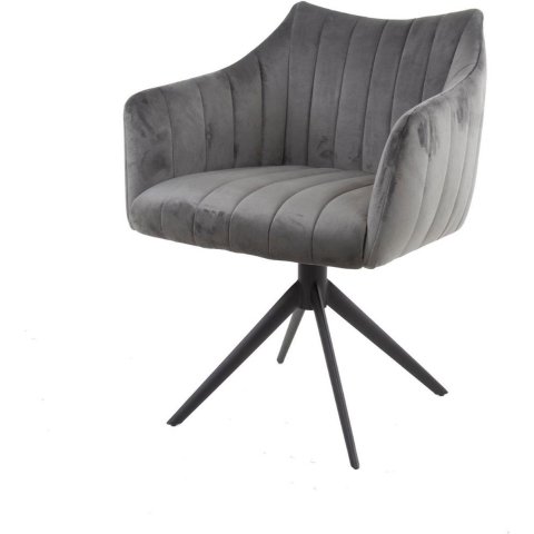 Fraaai - Miller draaibare armstoel - velvet - antraciet