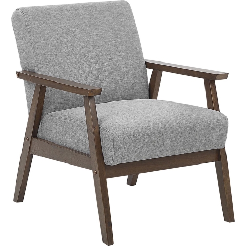 Beliani - ASNES - Fauteuil - Grijs - Polyester