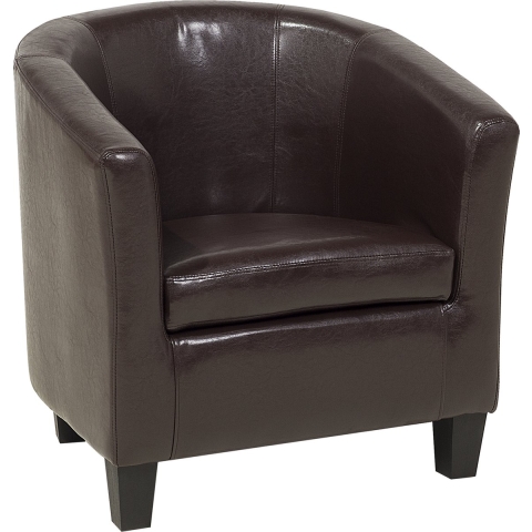 Beliani - BORWICK - Fauteuil - Bruin - Kunstleer