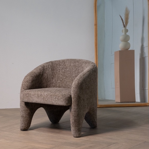 Giga Meubel - Fauteuil Taupe - Stof|Textiel - Zithoogte 44cm