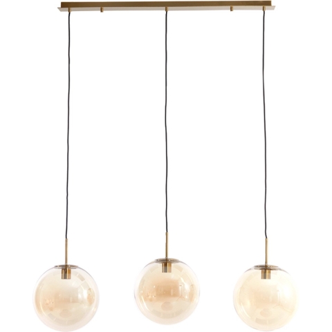 Light&living Hanglamp 3L 120x30x30 cm MEDINA glas amber+goud