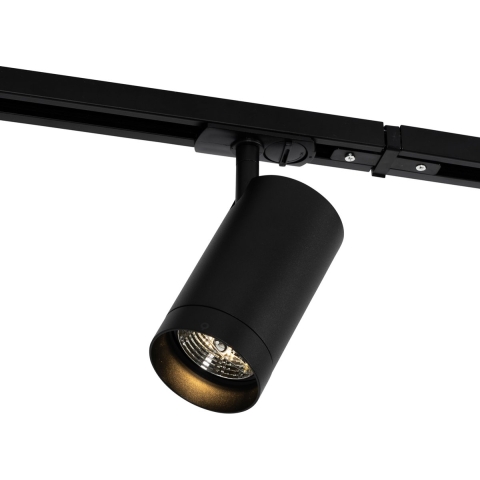 QAZQA Modern railsysteem met 5 spots zwart 1-fase GU10 70mm - Iconic