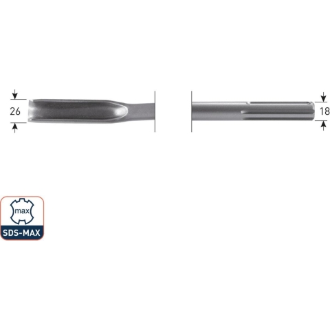 Rotec SDS-MAX Gutsbeitel 26x300mm - 2151045