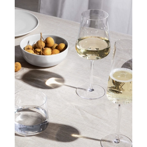 Alessi Witte Wijnglazen Eugenia - 4 stuks - NF09/1 - door Naoto Fukasawa