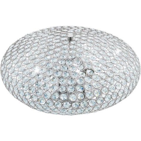 EGLO Clemente - Plafondlamp - 3 Lichts - Ø450mm. - Chroom - Helder