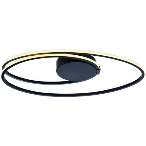 Freelight Plafondlamp Ophelia Oval Led Mat Zwart 48cm