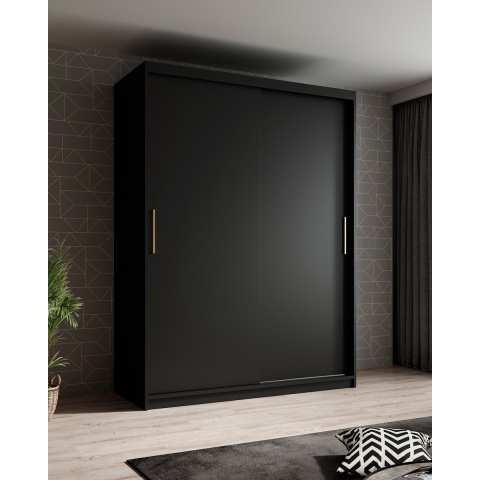 Meubella Kledingkast Mandalin - Zwart - 150 cm