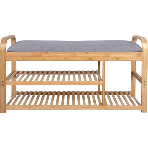 Leitmotiv Arch Double Shelf Bank - Grijs