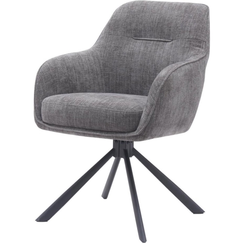 Hygge Interiors Select Avola Draaistoel Grafiet set van 2