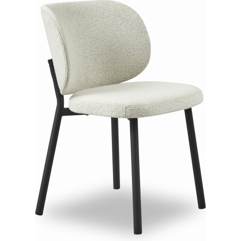 Hygge Interiors Swan Bouclé Eetkamerstoel Gebroken Wit set van 2
