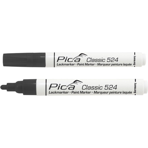 Pica 524/46 Lakmarker - Rond - Zwart - 2-4mm (10st)