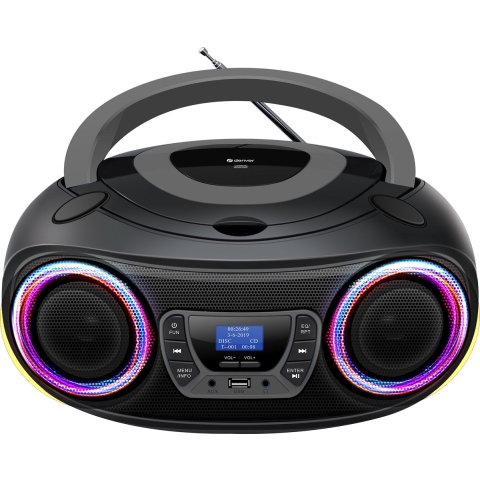 Denver TDB-212GR Radio/CD-speler DAB+, DAB, FM AUX, USB, Bluetooth, CD Zwart, Grijs