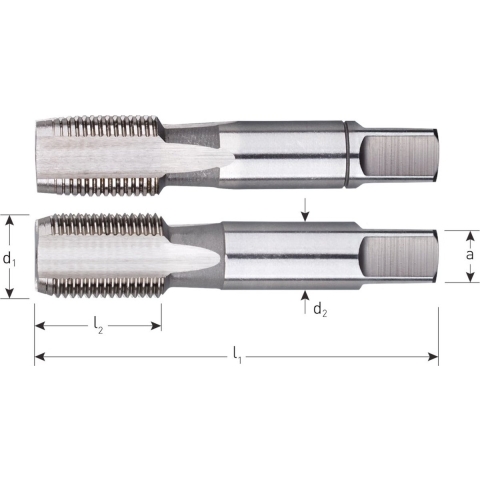 Rotec HSS Handtappenset BSP G 3/8-19 - 3100375