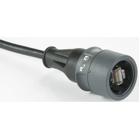 Bulgin PXP6037/3M00 RJ45 Netwerkkabel, patchkabel CAT 5e S/FTP 3.00 m Zwart Afgeschermd, PUR-mantel, Waterdicht 1 stuk(s)