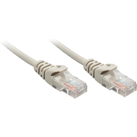 LINDY 48372 RJ45 Netwerkkabel, patchkabel CAT 5e U/UTP 50.00 m Grijs 1 stuk(s)