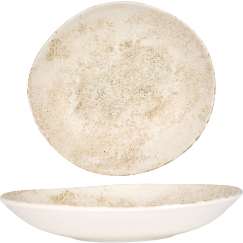 Bonna Diep bord - Nacrous - Porselein - 26 cm (1000cc) - set van 6