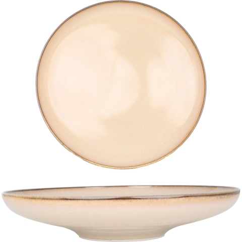 Bonna Diep bord - Sand Hygge - Porselein - 25 cm 1300 cc - set van 6