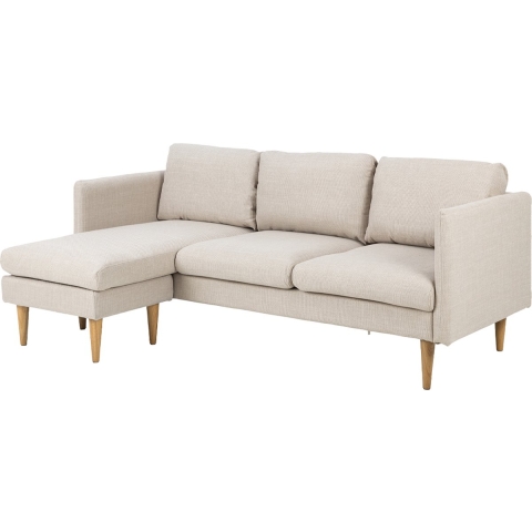 Lisomme Jelle 2-zits Hoekbank met Verstelbare Chaise Longue - Beige