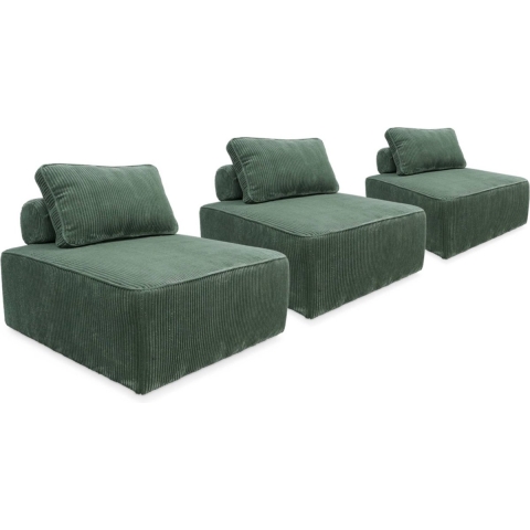 sweeek - Corduroy fauteuil, set van 3