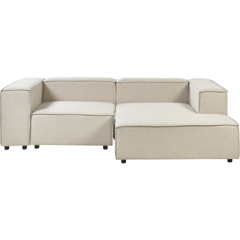 Beliani - APRICA - Tweezitsbank - Beige - Linkerzijde - Linnen
