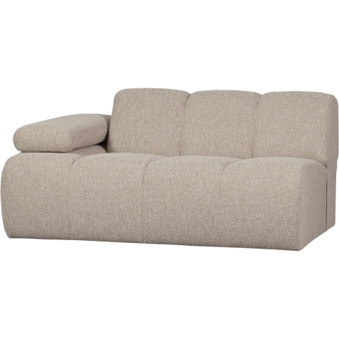 WOOOD 1,5-zits bank met arm links Mojo - Bouclé - Beige - 74x160x97 cm