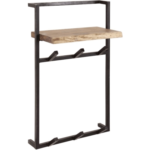 Fraaai - Woody kapstok metaal hoog met plank en 6 haken