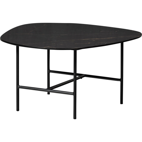 WOOOD Vajen Salontafel - Marmeren Look - Zwart - 38x70x70