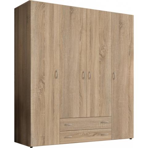 Kledingkast Baarlo - Hout - Eiken|Hout - Naturel - MDF