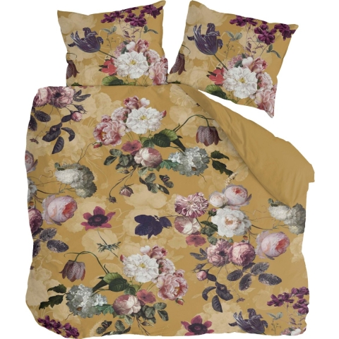 Byrklund Flowers United Dekbedovertrek 200 x 220 cm - Okergeel