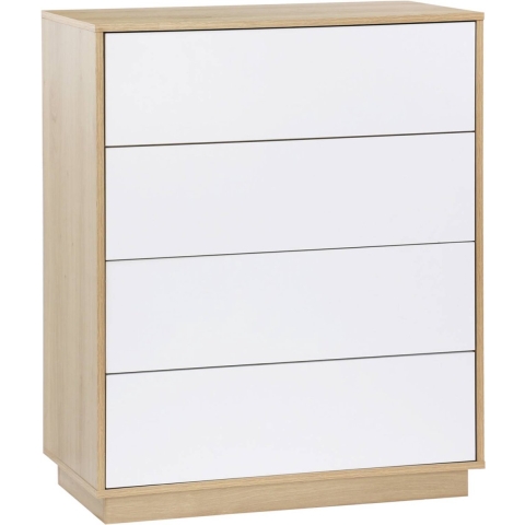 sweeek - Commode met 4 lades in bicolor houteffect