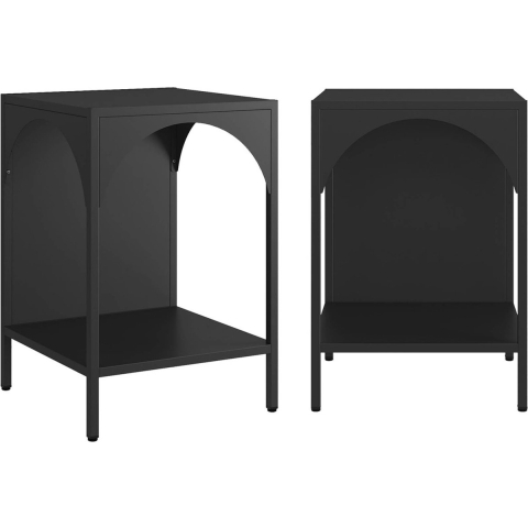 sweeek - Nachtkastje, metalen bijzettafel (set van 2)